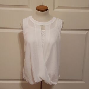 41 Hawthorn Clearwater Mixed Material‎ Surplice Blouse Size Medium Petite